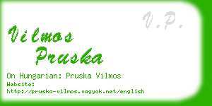 vilmos pruska business card